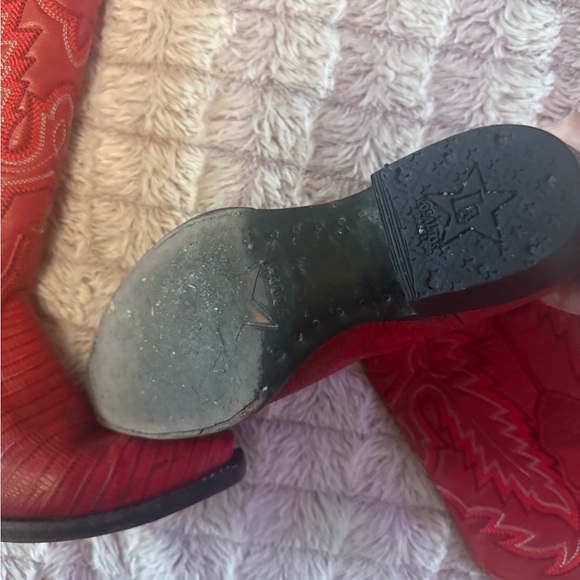 Red Western Real Exotic Leather Cowboy Boots! - Picture 7 of 14